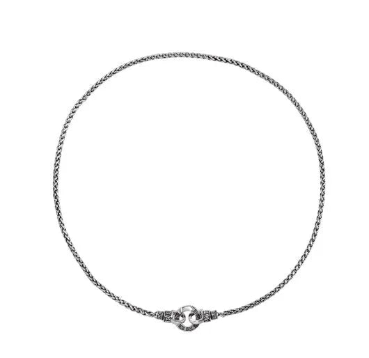 S925 sterling silver clavicle necklace for women on a silver chain.