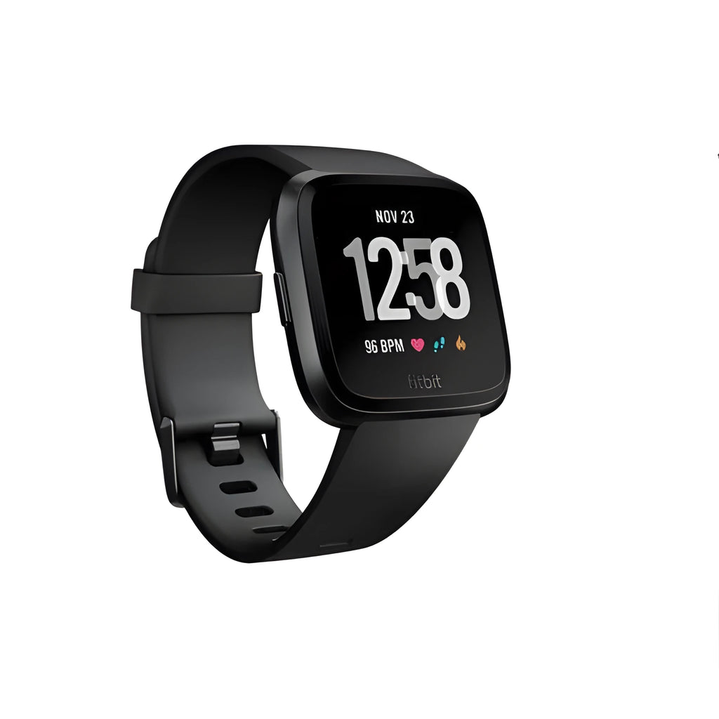 Black heart rate sleep waterproof smart watch with 1.4 inch TFT screen and silicone wristband