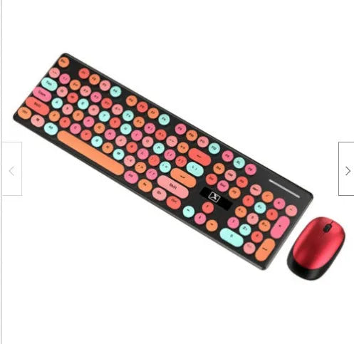 Wireless Punk Manipulator keyboard and mouse set in vibrant yellow mixed colour with USB connectivity