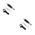Black metal electric drill rivet gun with alloy steel forged head, 173mm length, includes handle, wrench and four rivet heads