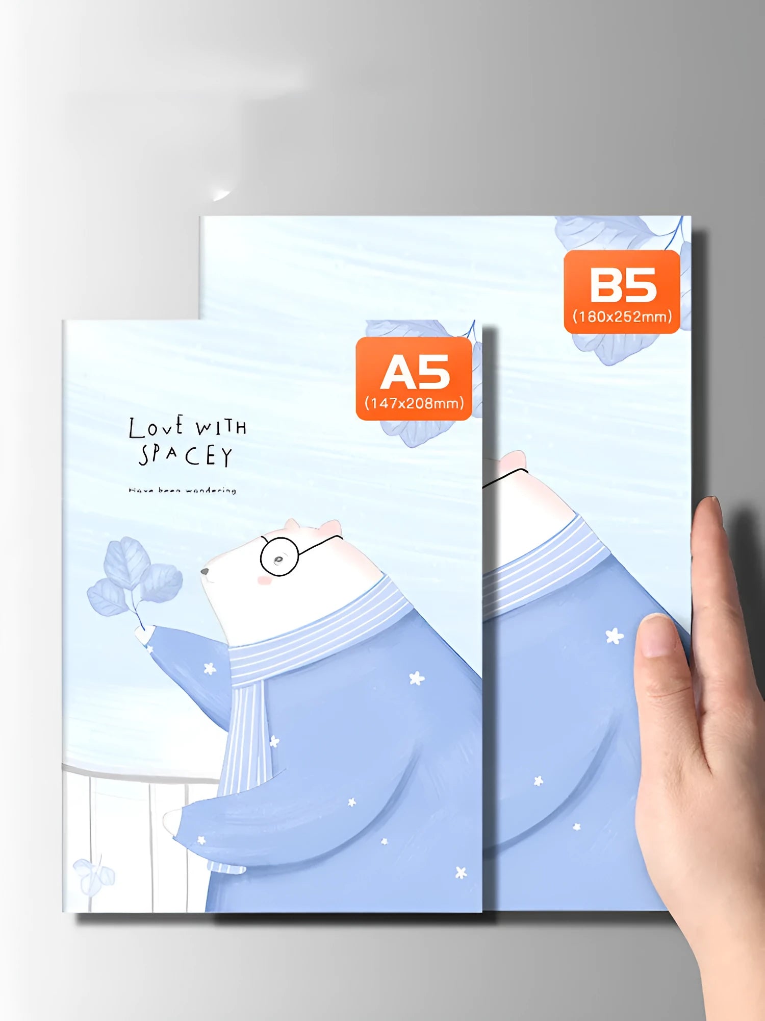 Set of 10 soft cover thread bound notebooks with Daolin paper pages, available in A5 and B5 sizes