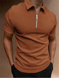 Men's casual short sleeve digital print POLO shirt in loose fit polyester, available in multiple colours