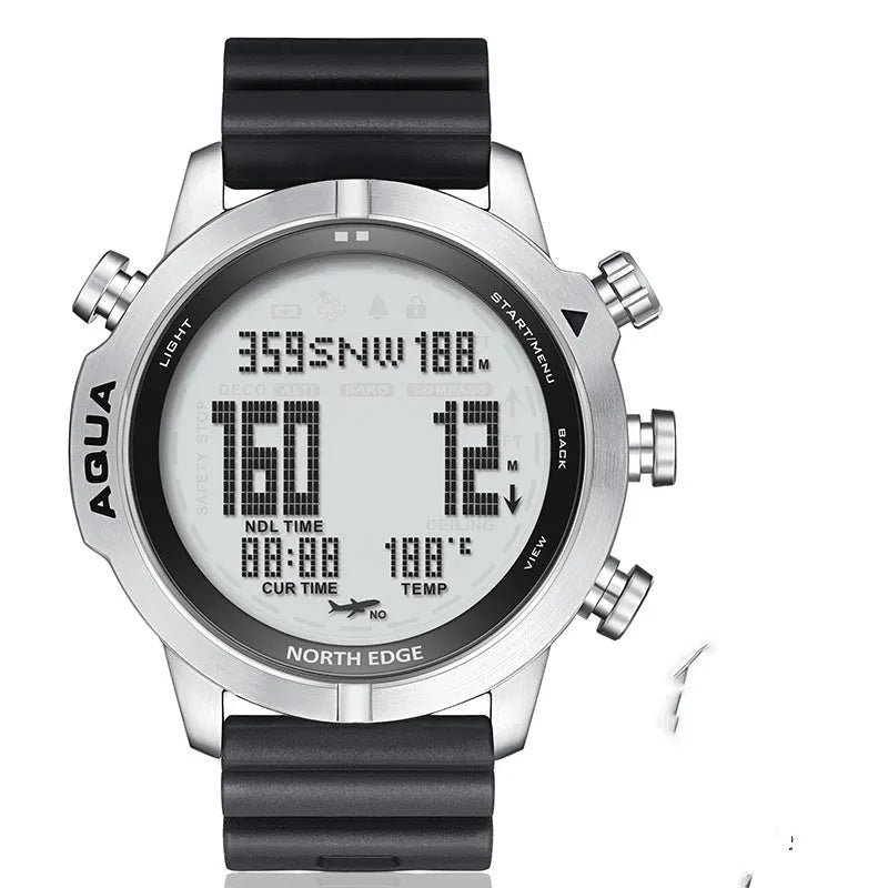 Outdoor sports smart watch with 1.46 inch screen and altitude air pressure monitor on black dial