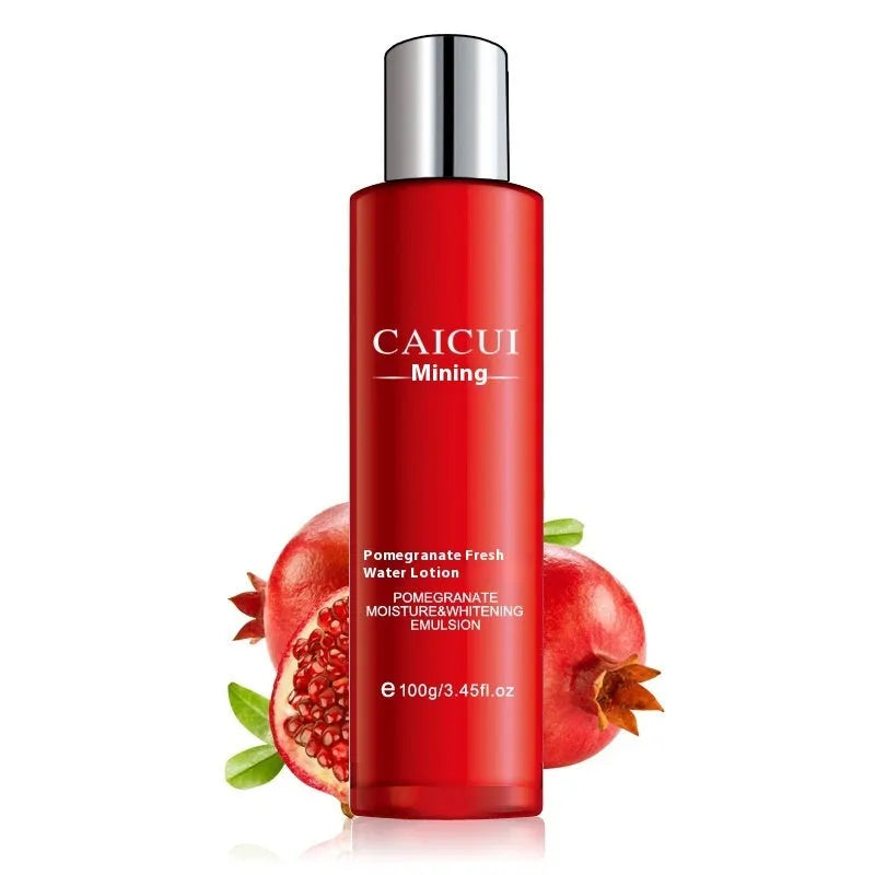 Pomegranate set moisturising cosmetics skincare products face wash toner lotion facial cream red packaging