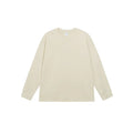 Men's pure cotton long sleeve t-shirt in loose fit, available in multiple solid colours