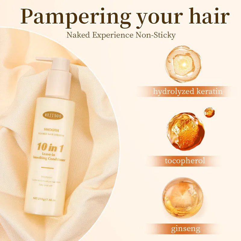 Wash-free Soft 10-in-1 Hair Conditioner bottle for ladies, 210g net content.