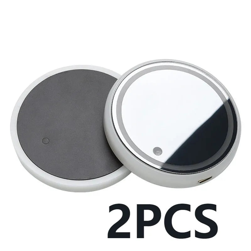 Colourful LED light-up car cup holder coaster showing multiple colour options