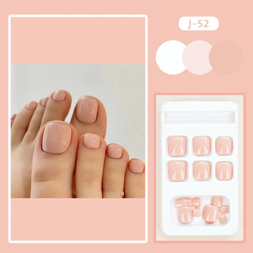 Skin colour J-52 toe nail stickers finished product with glue adhesive for application