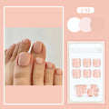 Skin colour J-52 toe nail stickers finished product with glue adhesive for application