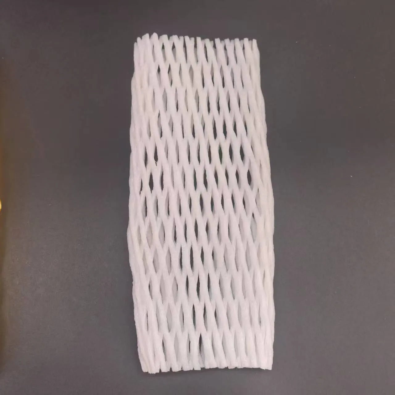 White foam fruit net protective cover for produce cushioning and shockproof packaging