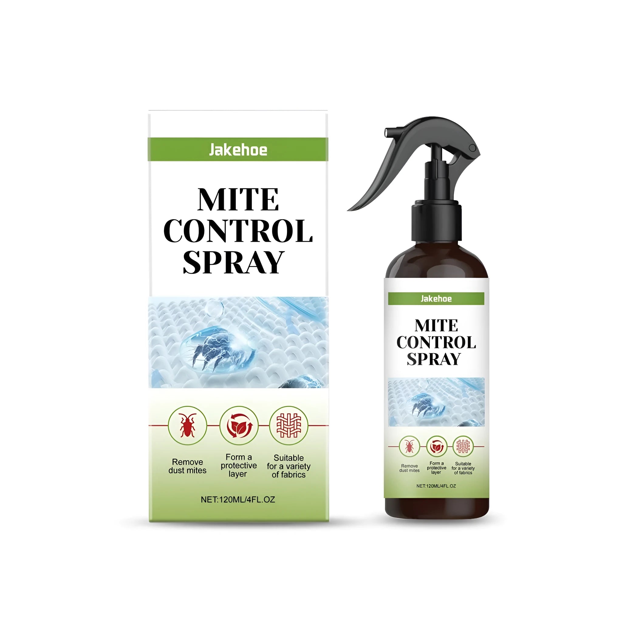 120ml mite control spray bottle for bedding and fabric allergen reduction