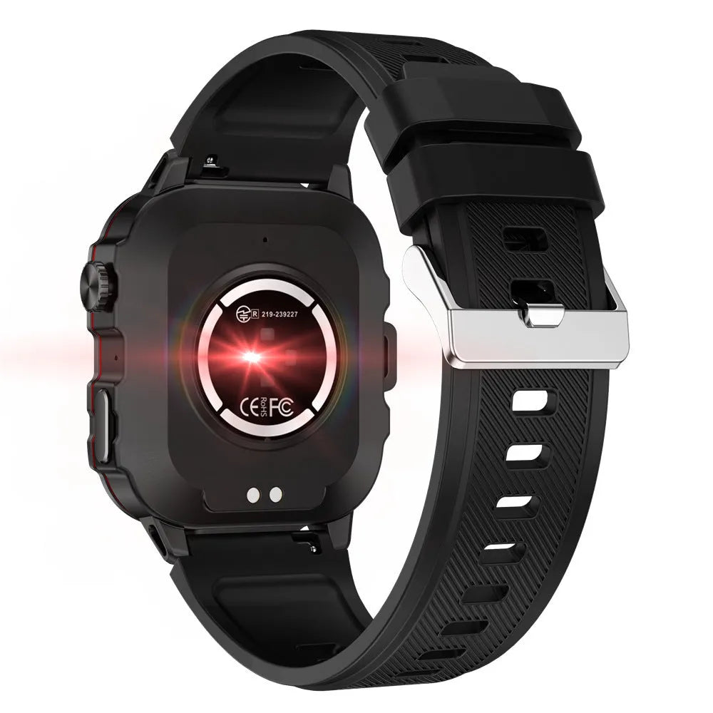 QX11 Smart Bluetooth Watch in black or khaki with a TFT touch screen on a wrist.
