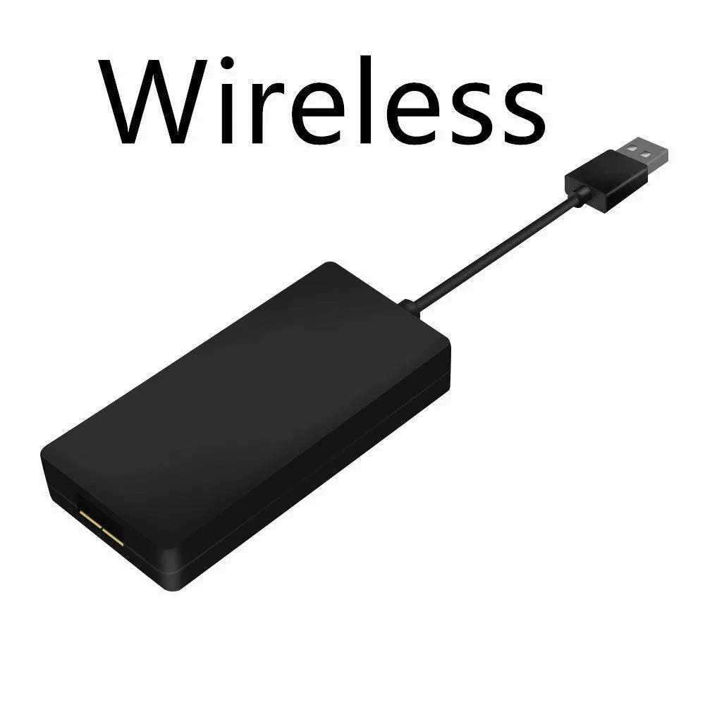 Android car navigation CarPlay module adapter with USB connection in black and white versions
