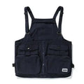 Women's loose fit polyester bandage vest waistcoat in khaki and black colours