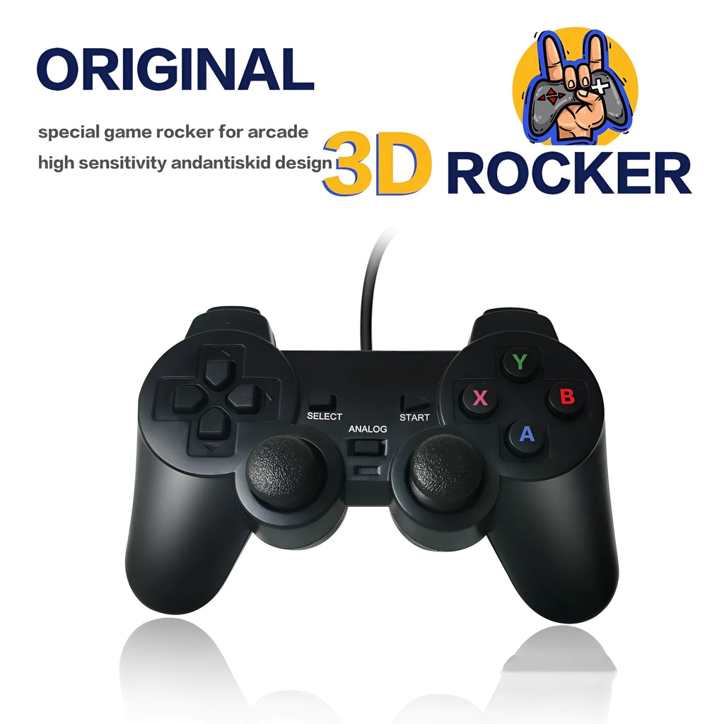 Super ConsoleX wired game controller with USB cable and SNES-style colour options