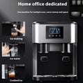 Black desktop 16kg ice maker with stainless steel bin and ice crushing function