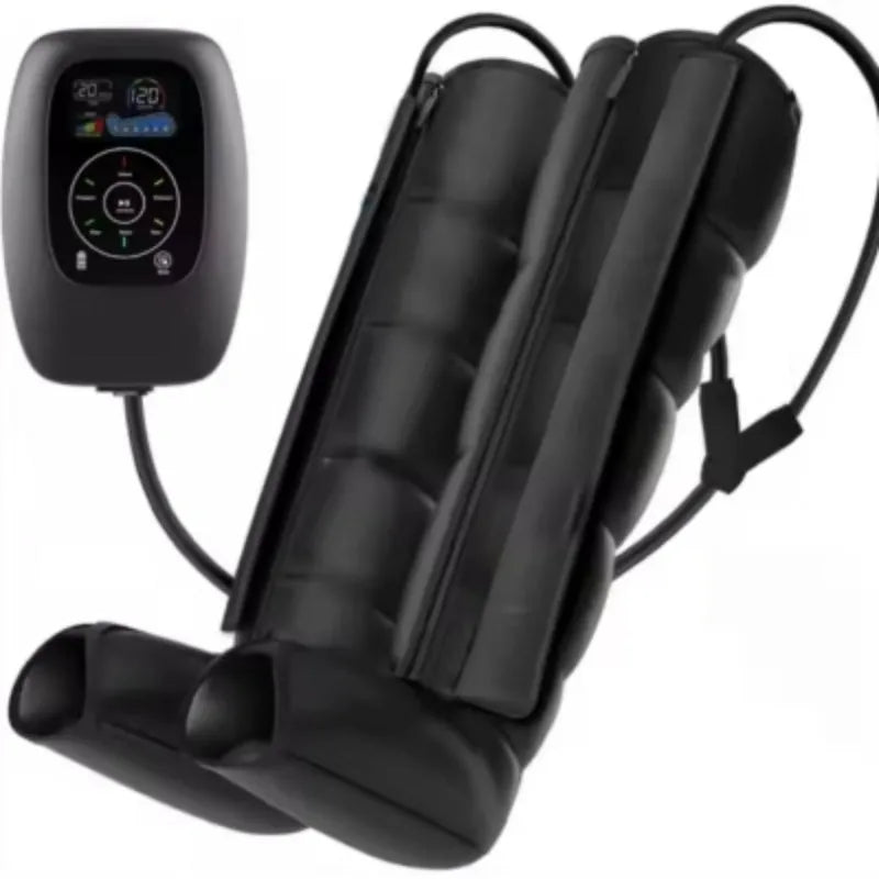 Air wave pressure massager for leg arm waist with handheld remote control battery powered