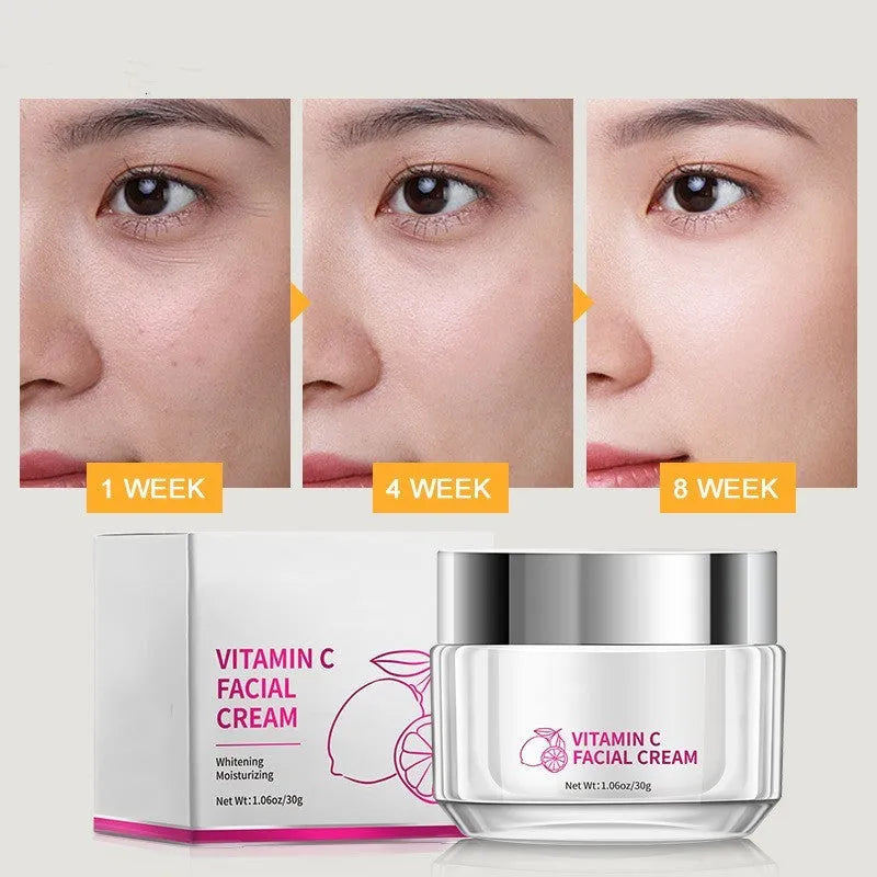 30g vitamin C face cream in 6x6x5.2cm container for universal skin types