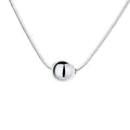 925 silver clavicle chain necklace with round pendant and small balls, ins style, YFL376 specification