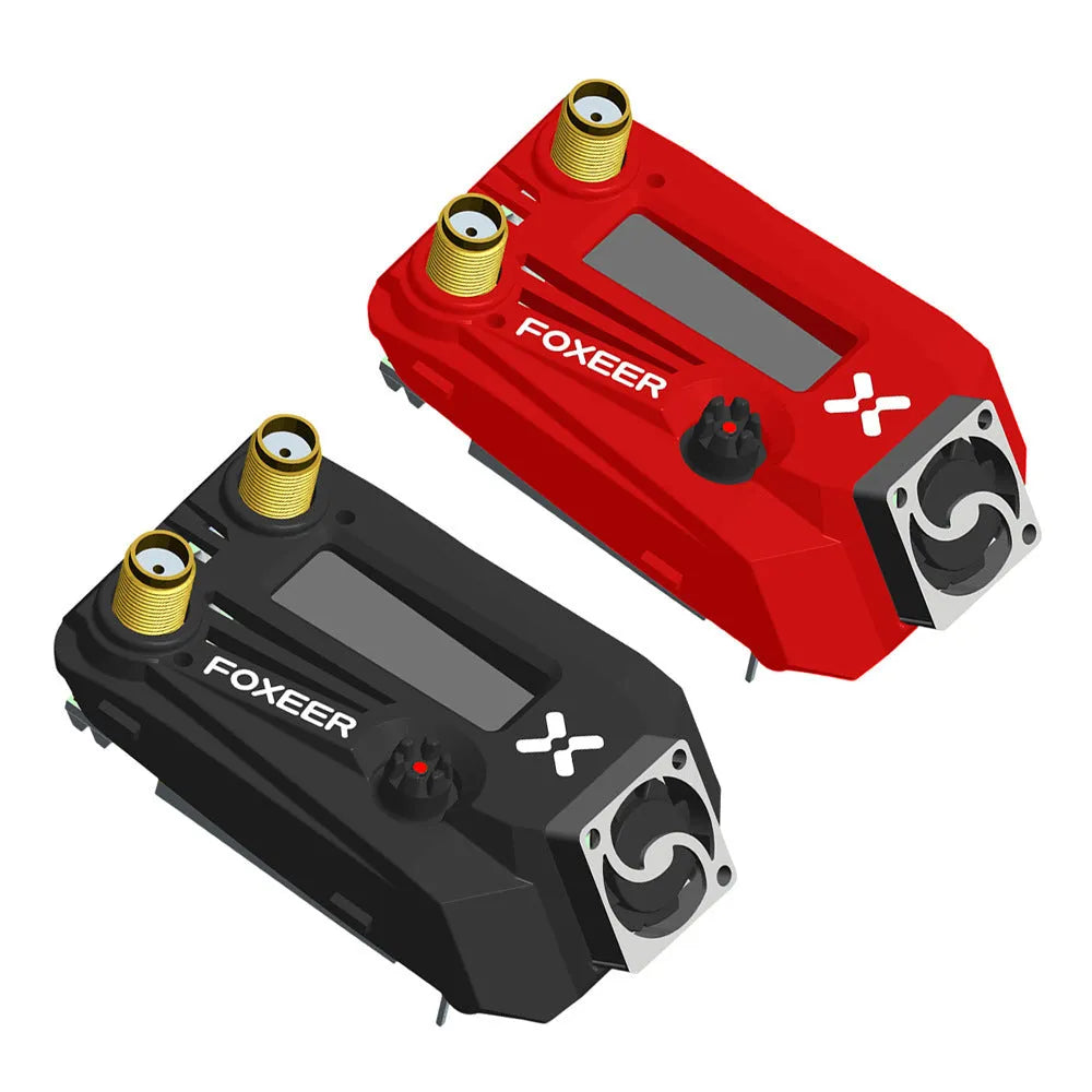 Black FPV dual receiver compatible with Fat Shark and Flying Shark goggles weighing 58g