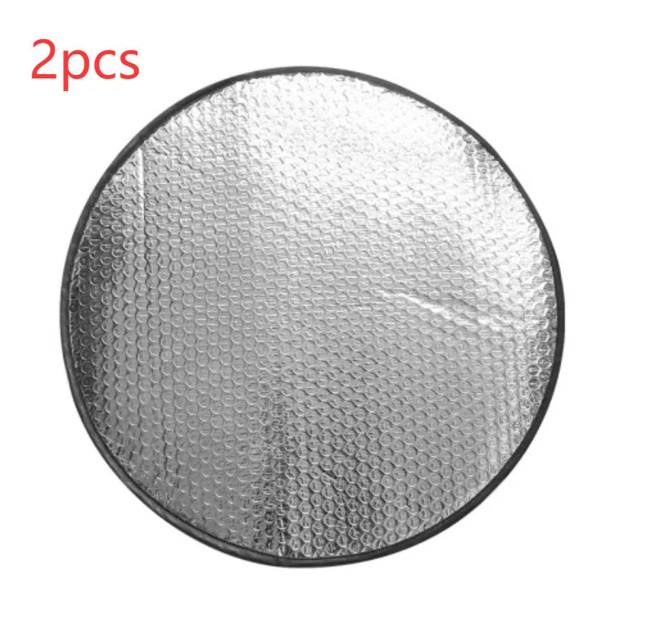 Car steering wheel sunshade cover in aluminium foil with universal fit and simple style