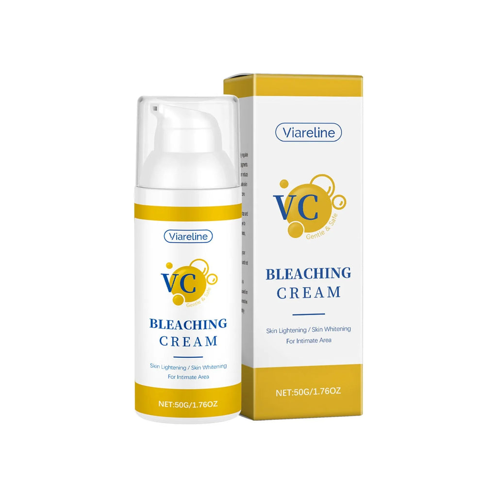 50g skin lightening cream with vitamin C and titanium dioxide in white pot
