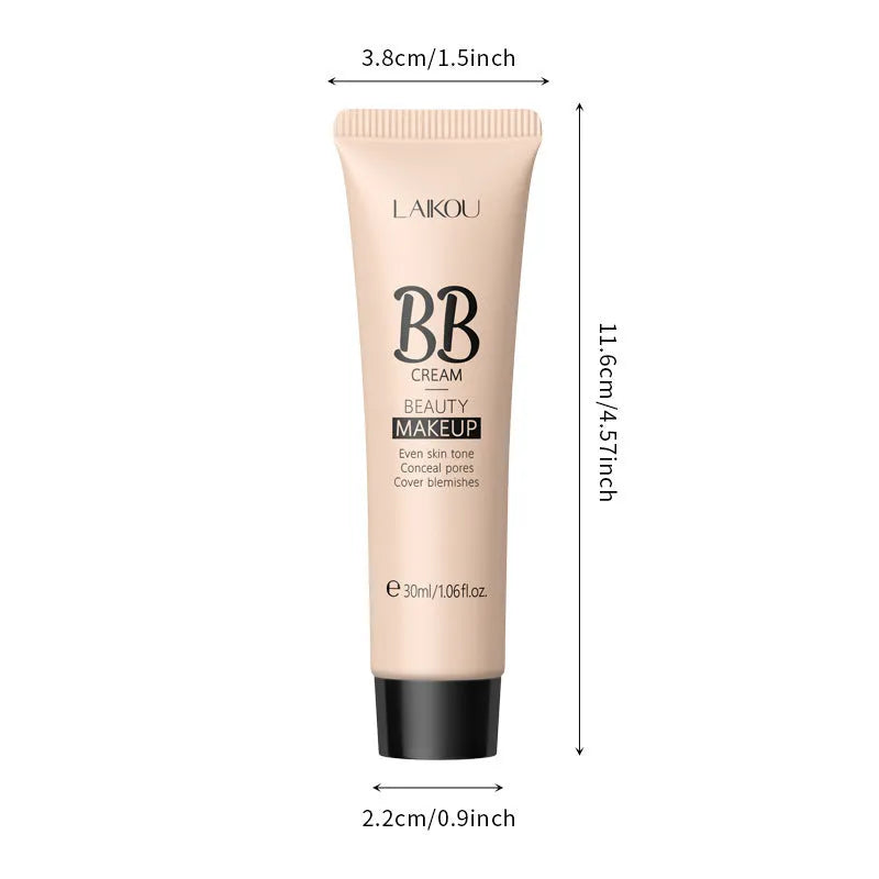 30ml tube of BB cream makeup in nine shades from ivory white to brown