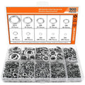 304 stainless steel spring lock washer combination box set with 900 pieces in various sizes