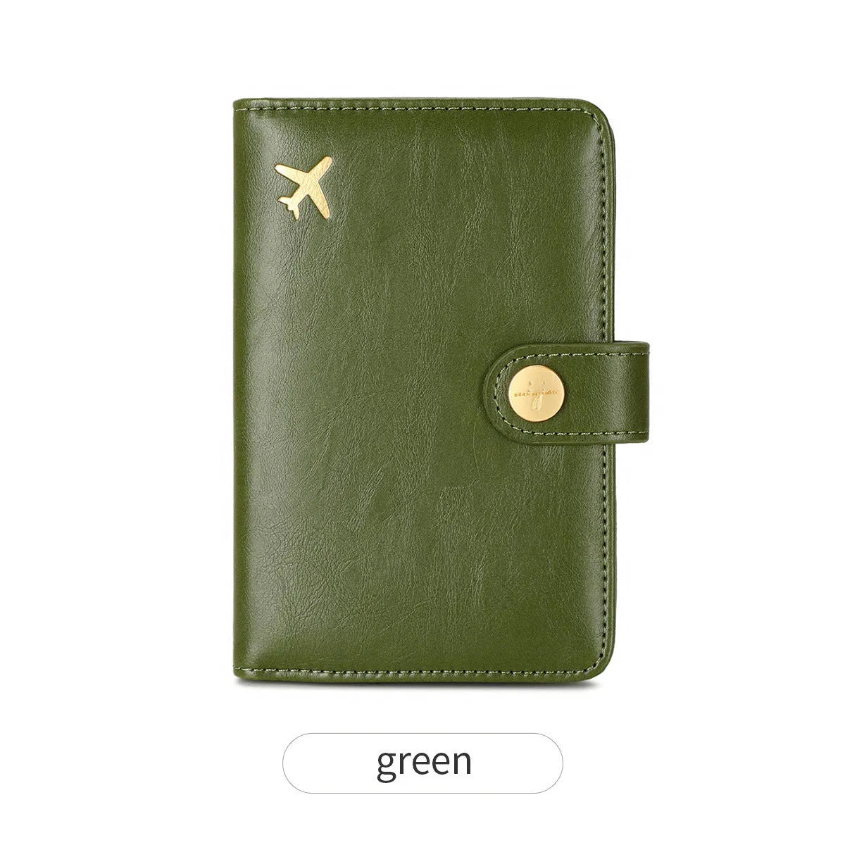 Simple portable multifunctional passport holder with aircraft pattern, anti-theft protection, available in nine colours