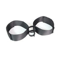 Black knitted belt sex toy strap for harness applications
