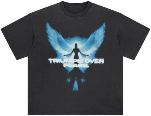 Men's loose fit cotton t-shirt with cartoon digital print design in street style