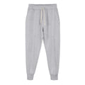 Men's casual ankle-tied drawstring sweatpants in black, polyester cotton fabric, mid waist, available in 5 sizes