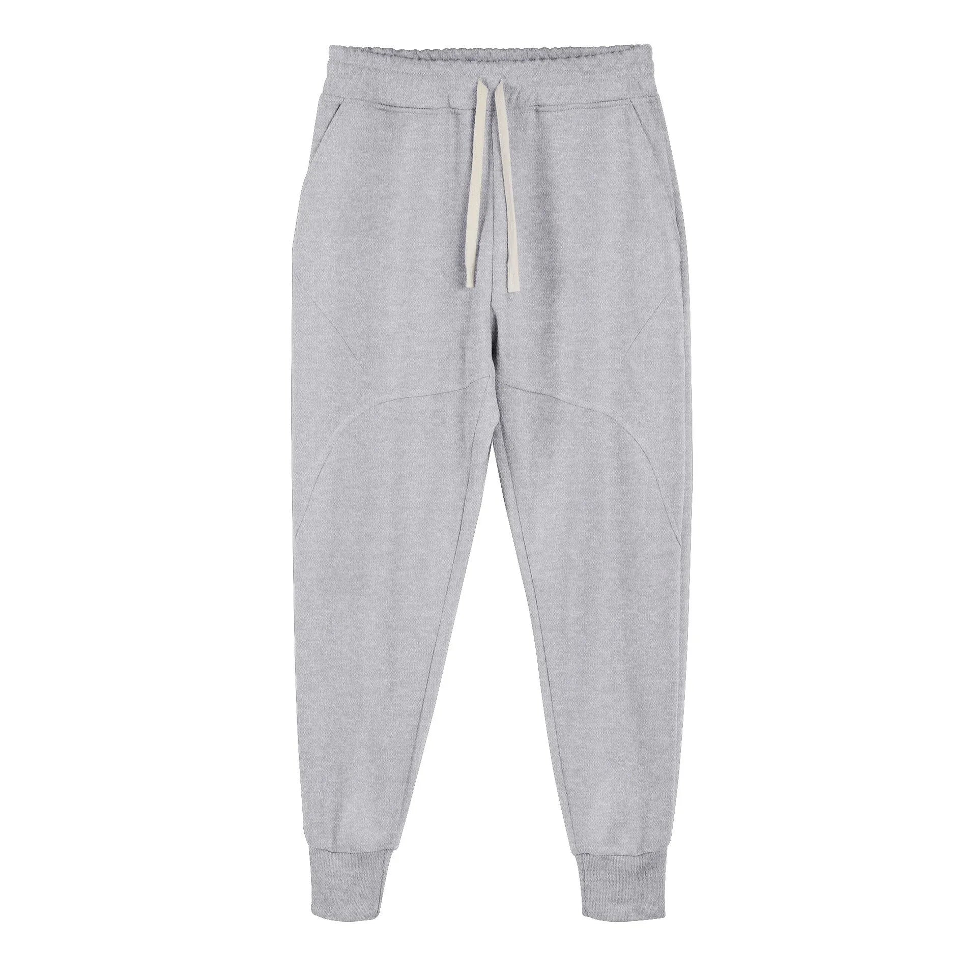 Men's casual ankle-tied drawstring sweatpants in black, polyester cotton fabric, mid waist, available in 5 sizes