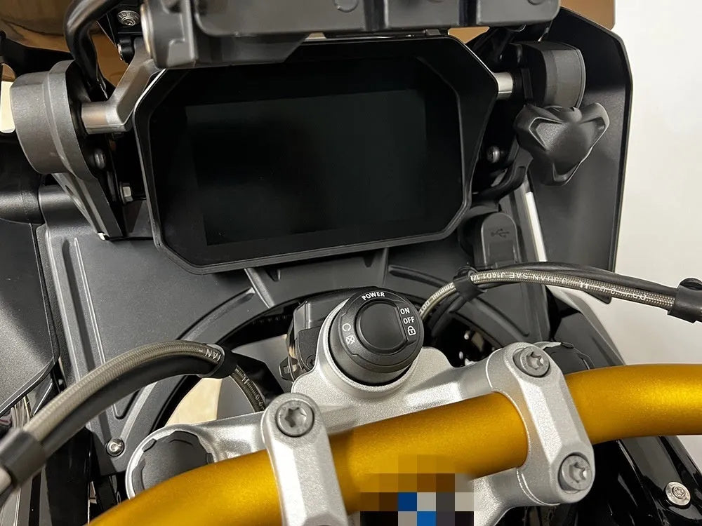 Black polycarbonate cockpit fairing panel for BMW R1250GS motorcycle modification