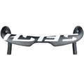 Carbon fibre road bike bent handlebar with internal cable routing in black finish, 31.8mm clamp