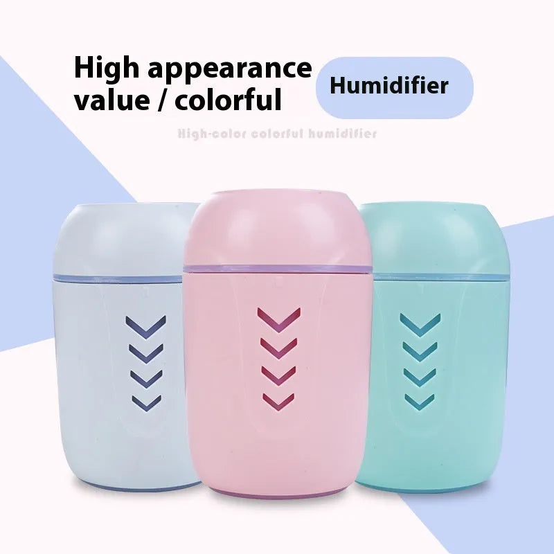 Round portable air purifier in blue, pink or white for car, office and home use