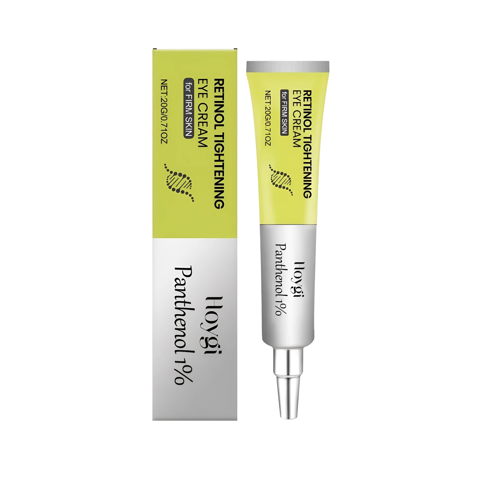 20g tube of retinol and panthenol eye cream for daily moisturising and fine-line care
