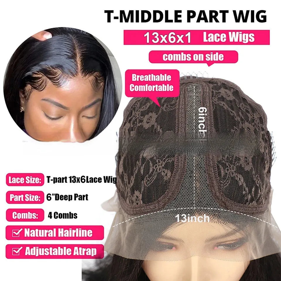 Real human hair Ruili style gradient lace front wig on a model, showing long waves.