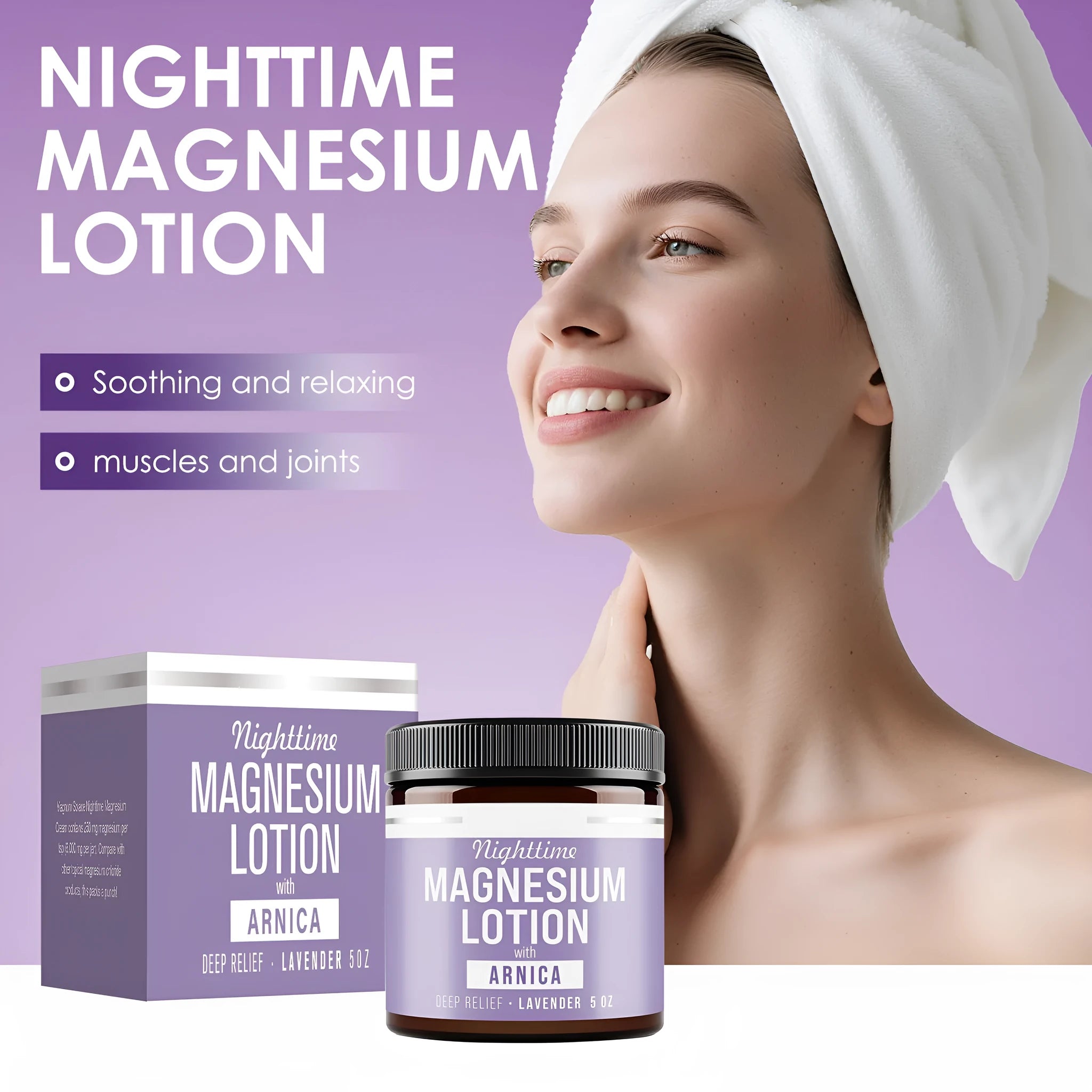 150ml magnesium body butter cream jar with shea butter and arnica extract