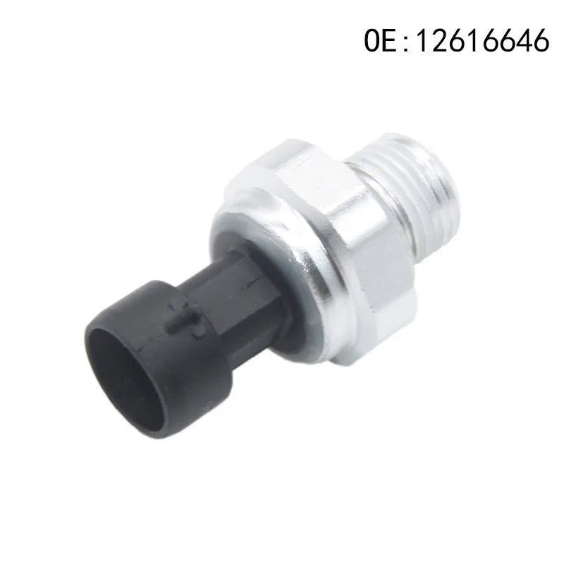 Silver metal automotive fuel pressure sensor with part numbers 12616646 12677836 D1846A