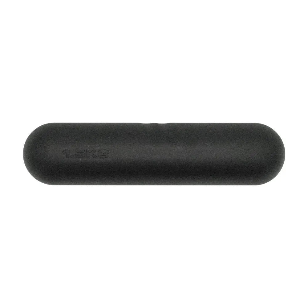 Hand-drawn silicone-edged dumbbell in various colours with cast iron weights