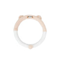 Plush car steering wheel cover with embroidered cartoon animal design for winter