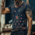 Loose fit short sleeve T-shirt with a detailed 3D pattern print in a retro art style.