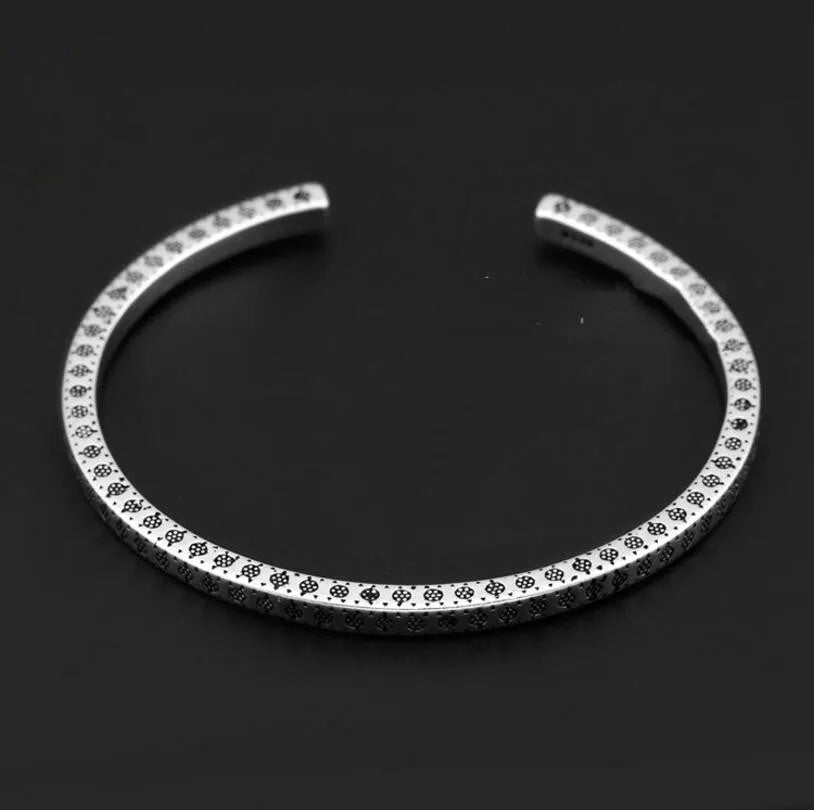 Women's retro Chinese style 925 silver opening bracelet with fish motif, electroplated copper, multiple colours