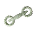 Blue TPR rubber dog chew ring toy for puppy teething, 16 cm diameter.