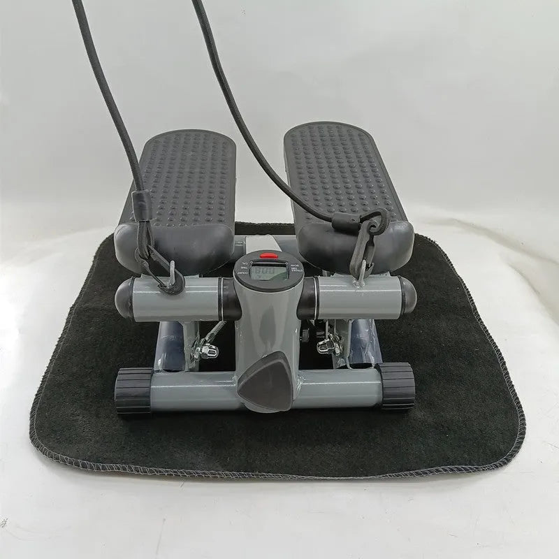 Silver grey hydraulic mini treadmill waist slimming machine with pedal operation