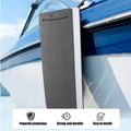 Blue and Grey EVA marine bumper fenders showing two size options for boat hull protection.
