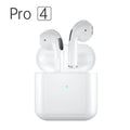 Pro4 Black and Pro4 White wireless in-ear sports Bluetooth headphones on a plain background.