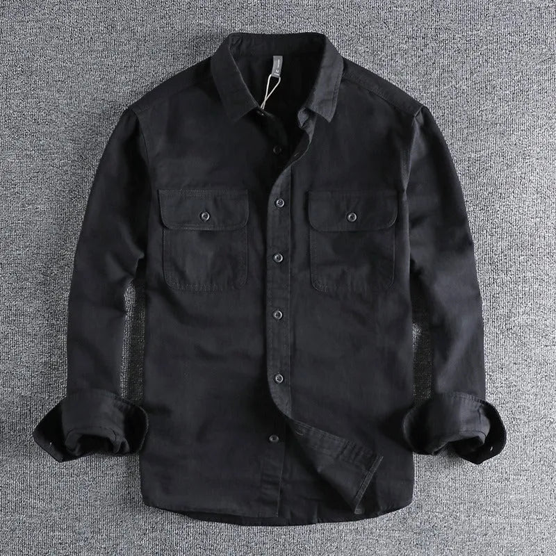 Men's loose fit long sleeve cardigan shirt in polyester fibre showing light grey colour option