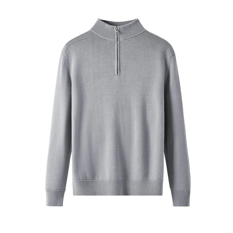 Men's casual sweater thickened wool base shirt slim fit pullover long sleeve in six colours for teenagers
